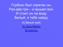 Презентация, Грибы, 3 класс