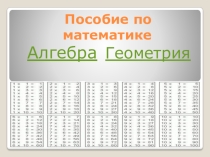 Презентация по математике Пособие по математике и геометрии