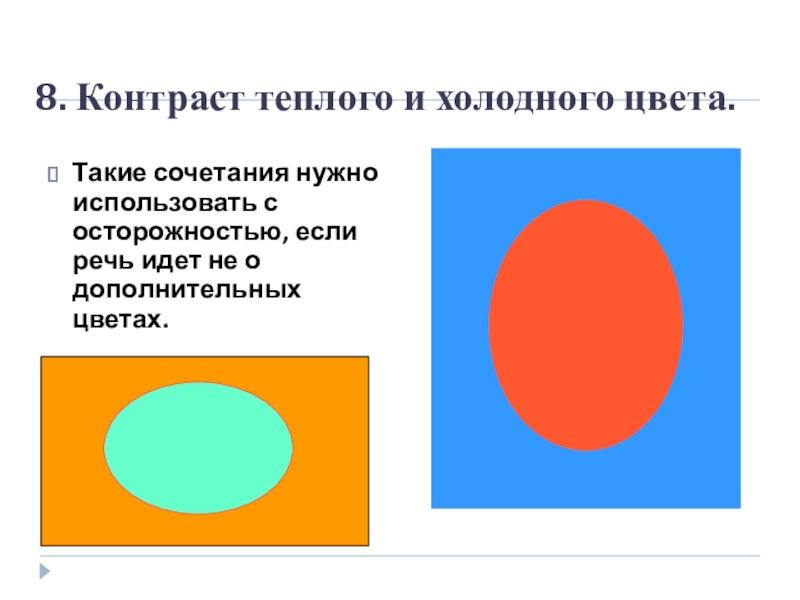 Рисунок контраст теплого и холодного