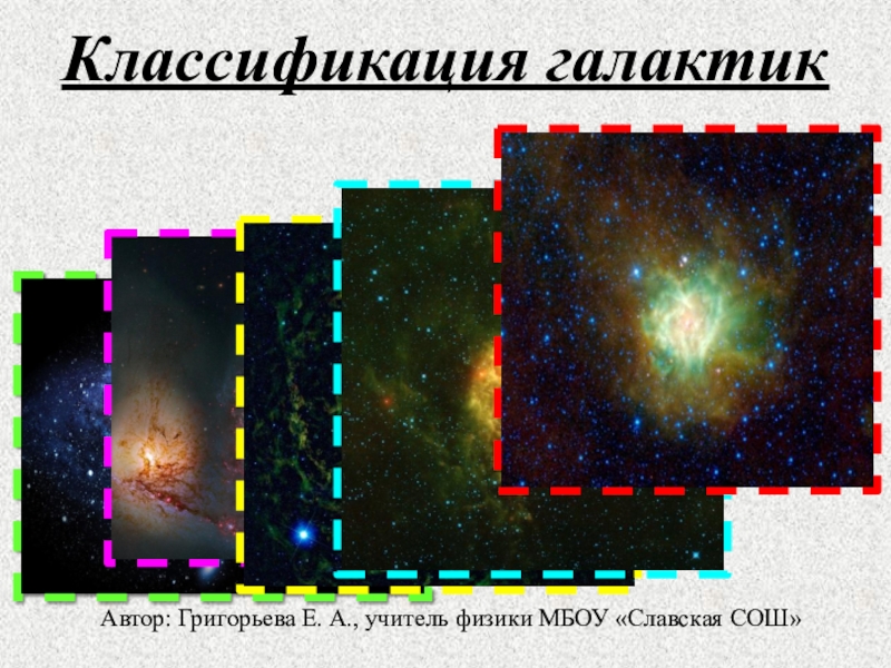 Презентация по астрономии на тему Классификация галактик (11 класс)