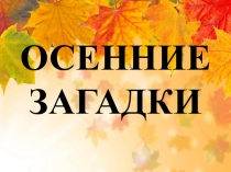 Презентация Осенние загадки 2