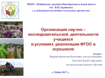 Организация предпринимательской деятельности по пчеловодству в агрошколе