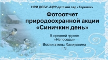 Фотоотчет акция Синичкин день