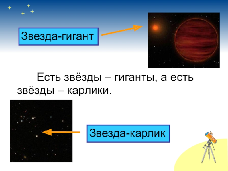 Звезды гиганты презентация