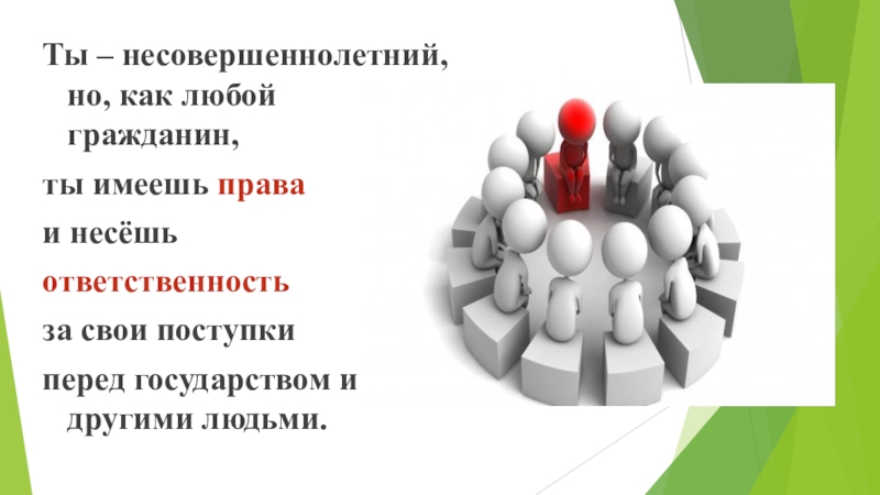 Любой гражданин. Имеешь права нести ответственность. Как сделать проект имею право несу ответственность.