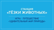 ИГРА – ПУТЕШЕСТВИЕ УДИВИТЕЛЬНЫЙ МИР ПРИРОДЫ