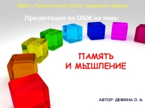 Презентация по ОБЖ Память и мышление
