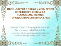 ПРЕЗЕНТАЦИЯ ПО ВНЕУРОЧНОЙ ДЕЯТЕЛЬНОСТИ НА ТЕМУ ЧТО НАХОДИТСЯ НА ДНЕ МОРСКОМ (1 КЛАСС)