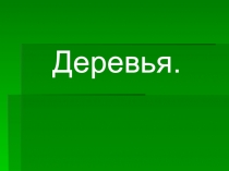 Презентация для начальной школы Деревья