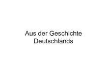 Aus der Geschichte Deutschlands