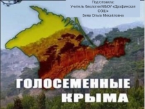Презентация по биологии на тему Голосеменные Крыма