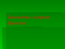Презентация по окружающему миру на тему Заповедник острова Врангеля (4класс)