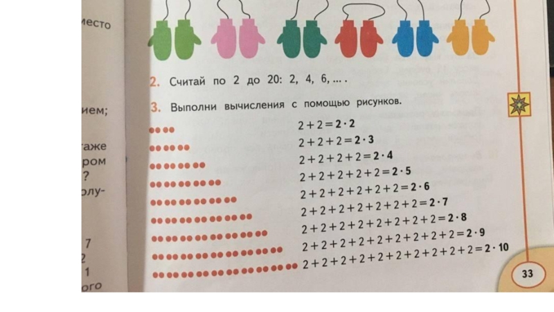 Тема урока: Умножение на 2