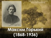 Презентация по литературе 11 класс. М. Горький