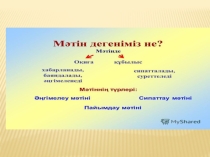 Презентация по казахскому языку на тему Мәтін(2 класс)