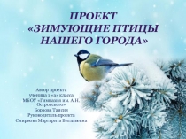 Презентация проектной работы Зимующие птицы нашего города
