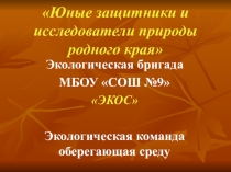 Презентация Экологическая бригада МБОУСОШ №9 ЭКОС
