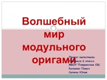 Волшебный мир модульного оригами
