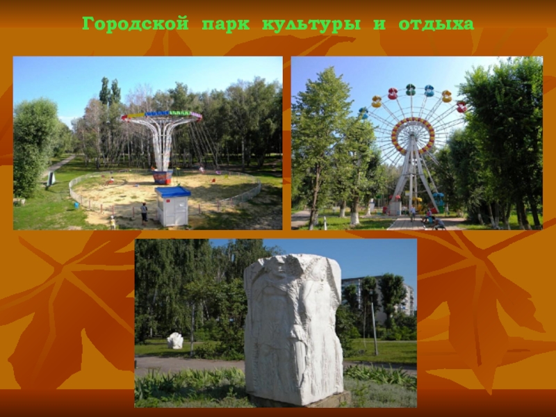 Презентация к классному часу Мой городок у слияния рек(к 80-летию г. Россоши) Городской парк культуры и отдыха Городской парк культуры и отдыха