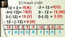 Презентация по математике на тему Умножение рациональных чисел (6 класс)
