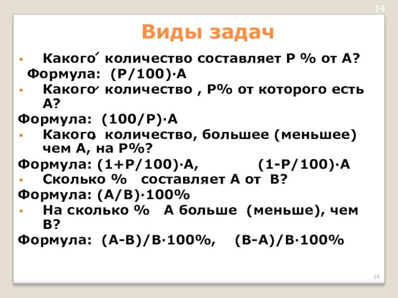 Задачи на проценты проект