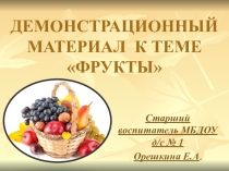 Демонстрационный материал к теме Фрукты