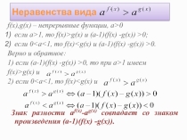Презентация по математике Решение показательных и логарифмических неравенств с постоянным и переменным основаниями с помощью метода рационализации