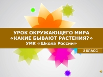 Презентация по окружающему миру на темуКакие бывают растения?