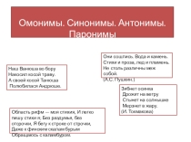 Презентация Синонимы. Антонимы. Омонимы