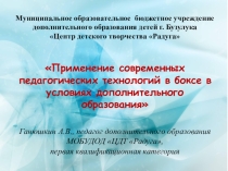 Презентация Применение современных педагогических технологий в боксе в условиях дополнительного образования