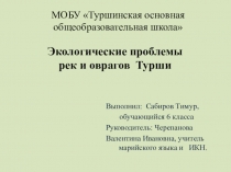 Презентация Экологические проблемы оврагов и рек Турши 6 класс