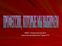 Презентация классный час Профессии которые мы выбираем