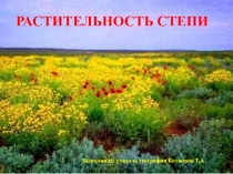 Презентация по географии в 7 классе на тему Растительный мир степи 1 часть. Животный мир степи 2 часть