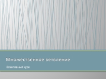 Множественное ветвление (9 класс)