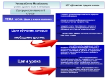 Презентация по русскому языку Язык в жизни человека
