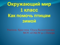 Презентация по окружающему миру на тему Как помочь птицам зимой 1 класс