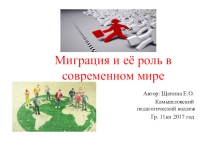 Презентация тема. Миграция населения