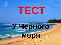 Презентация по окружающему миру. Тест по теме У Чёрного моря 4 класс