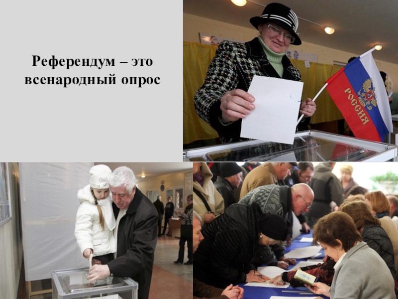 Презентация к уроку Я Гражданин России 5 класс Референдум – это всенародный опрос Референдум – это всенародный опрос