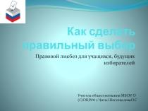 Презентация по обществознанию по теме Избирательное право