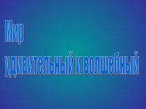 Презентация к внеклассному занятию на тему Мир удивительный и волшебный