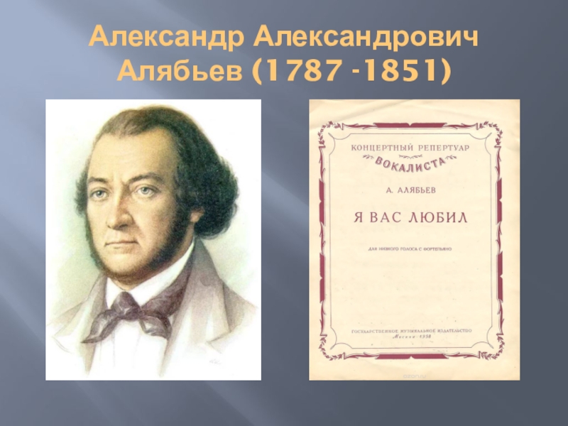 Александр александрович алябьев презентация