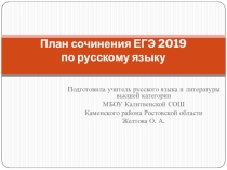Урок русского языка Пишем сочинение на ЕГЭ