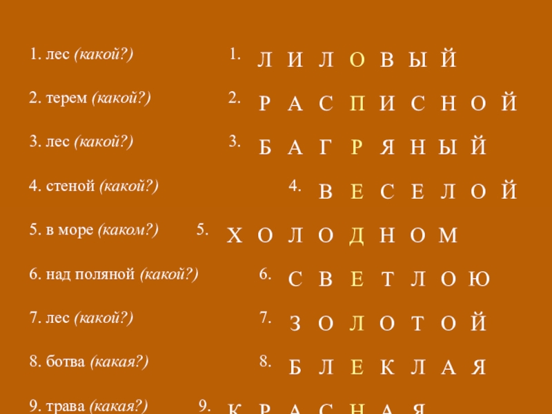 Открытый урок русского языка на тему Определение(8 класс)