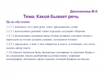 Презентация Какой бывает речь
