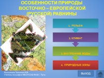 Презентация Природа Восточно-Европейской равнины 8 класс