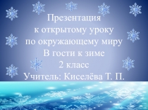 Презентация к уроку по окружающему миру В гости к зиме