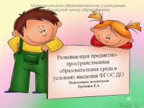 Проект предметно-развивающей среды в условиях ФГОС ДО
