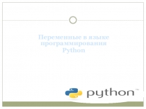 Презентация по языку программирования Python на тему Переменные 10-11 класс