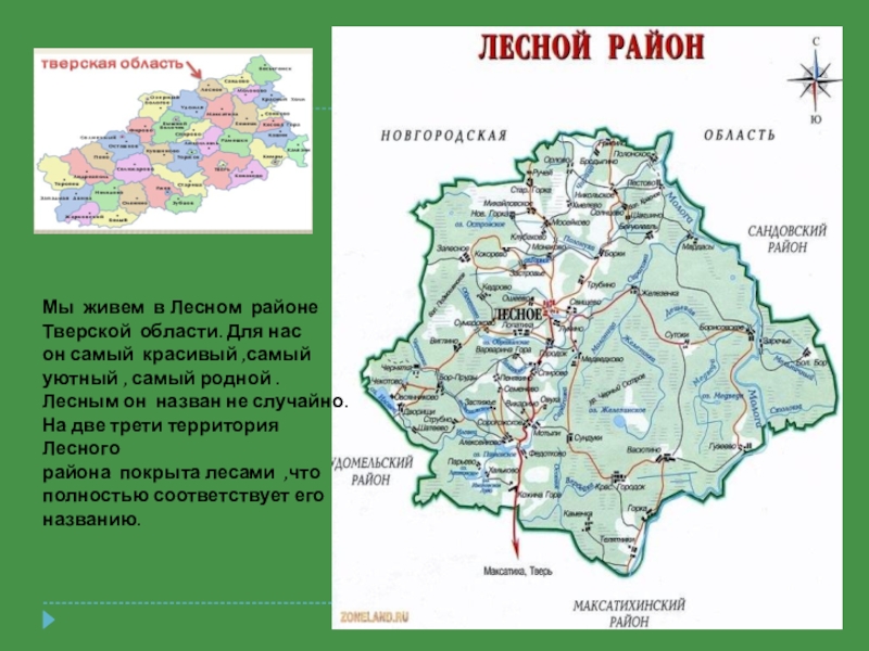 Карта лесного района тверской области подробная со спутника